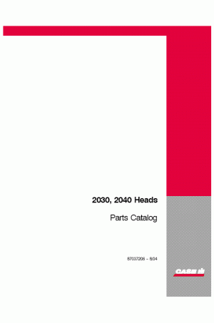 Case IH 2030, 2040 Parts Catalog