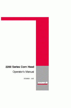 Case IH 2200, 2206, 2208, 2212 Operator`s Manual