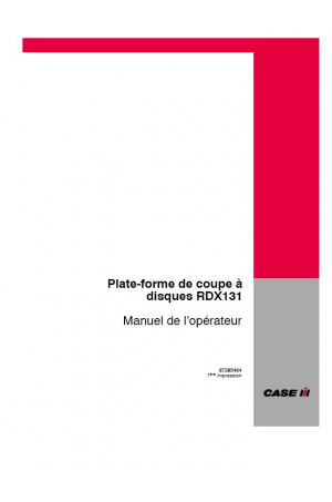Case IH RDX131 Operator`s Manual