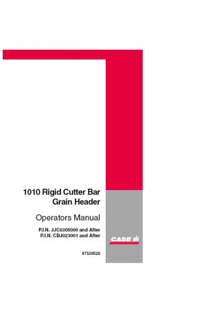 Case IH 1010 Operator`s Manual