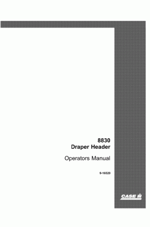 Case IH 8830 Operator`s Manual