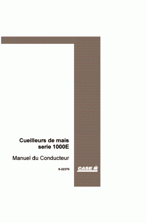 Case IH 1043E, 1053E, 1063E Operator`s Manual