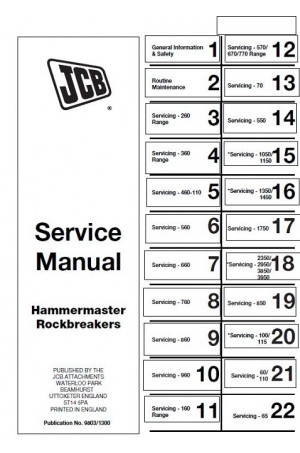 JCB Hammermaster Rockbreakers Service Manual Service Manual