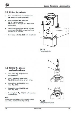 JCB Service Manual HM Range Medium and Large Hydraulic Breakers (Serial nos 1095001 onwards) Service Manual