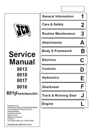 JCB 8013, 8015, 8017, 8018 Service Manual
