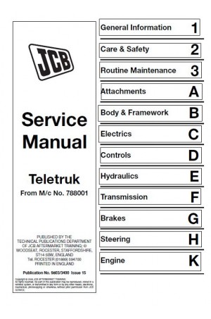 JCB TLT 2.0, 2.5, 3.0, 3.5D Includes Intelligent Transmission (IT) information Service Manual