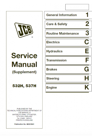 JCB 532-120H, 537-135H Service Manual