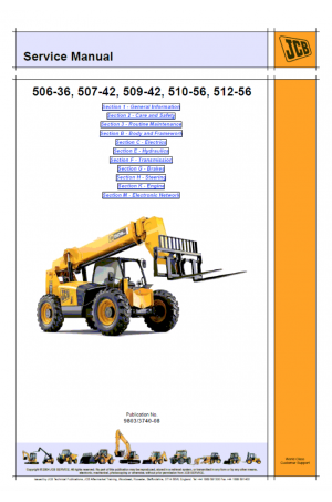 JCB 506-36, 507-42, 509-42, 510-56, 512-56 [Engine: JCB Tier 3 (SD|SF)] Service Manual