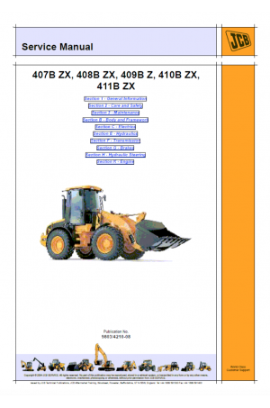JCB 407B ZX, 408B Z, 410B ZX, 411B ZX Service Manual