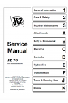 JCB JZ70 XP, AMS Machines Use Supplement 9803/6450 Service Manual