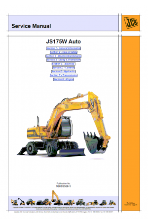 JCB JS157W XO Auto  Service Manual