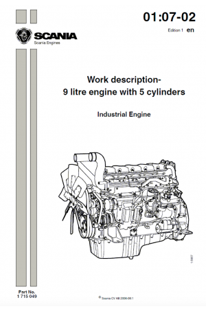 Scania Scania 9 Engine with 5 cylinders (1715049) Service Manual