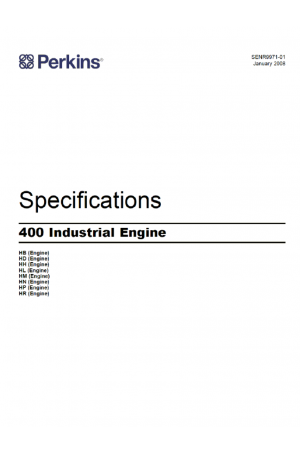 Perkins 400 Industrial Engine HB, HD, HH, HL, HM, HN, HP, HR Service Manual