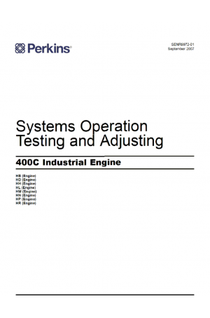 Perkins 400C Industrial Engine  HB, HD, HH, HL, HM, HN, HP, HR Service Manual