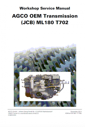 JCB AGCO OEM Transmission (JCB) ML180 T702  Service Manual