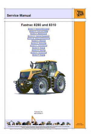JCB Fastrac 8280 and 8310 Service Manual