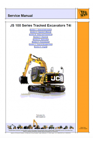 JCB JS115, JS130, JS145, JS160, JS180, JS190 Service Manual