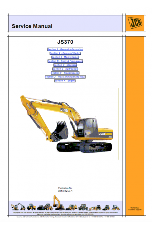 JCB JS370 Tier 4 Isuzu (China) Service Manual