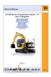 JCB JS 200 Series Tracked Excavators - T4 and T2 Engines Service Manual