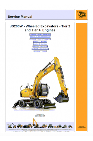 JCB JS200W Tier 2 & 4i Service Manual
