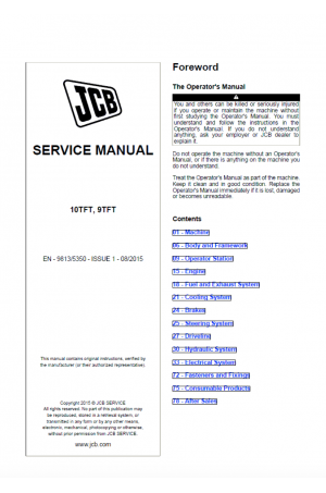 JCB 10TFT Powershift, 9TFT Powershift Service Manual