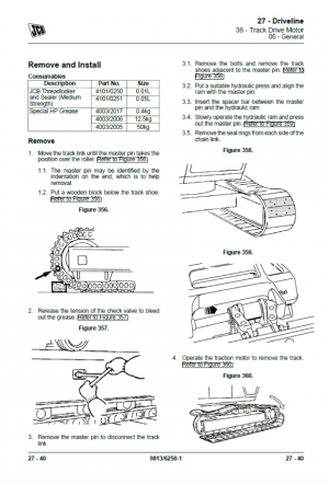 JCB 55Z-1, 57C-1 Midi Excavator Tier 3 Perkins Engine Service Manual