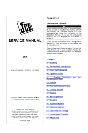 JCB 3CX Service Manual