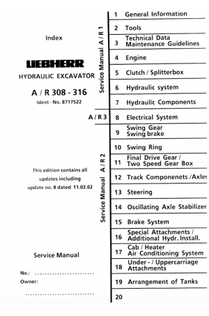 Liebherr R906 Hydraulic Excavator Tier 3 Stage III-A Service Manual