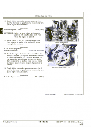 Liebherr TH4 Diesel Engine Service Manual