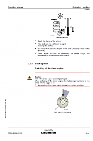 Liebherr Liebherr D836 Tier 3 Stage III-A Operator's and Maintenance Manual