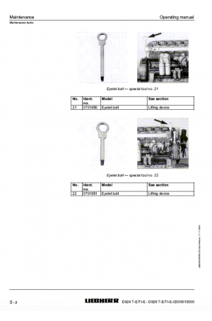 Liebherr Liebherr D924-D926 Tier 2 Stage II Operator's and Maintenance Manual