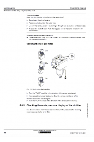 Liebherr Liebherr D9508 Tier 3 Stage III-A Operator's and Maintenance Manual