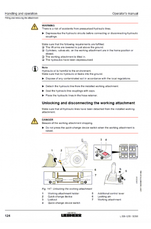 Liebherr Liebherr L506 Wheel Loader Tier 3 Stage III-A Operator's and Maintenance Manual