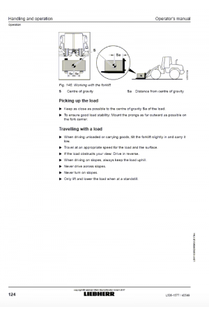 Liebherr Liebherr L506 Wheel Loader Tier 4i Stage III-B Operator's and Maintenance Manual 