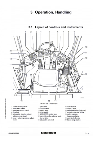 Liebherr Liebherr L508 Stereo Wheel Loader Tier 1 Stage I Operator's and Maintenance Manual