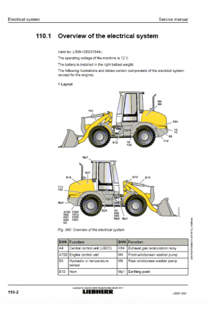 Liebherr Liebherr L509 Wheel Loader Tier 4i Stage III-B Operator's and Maintenance Manual 