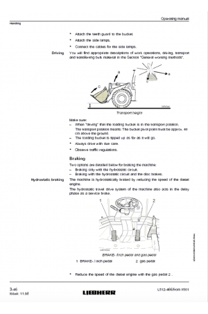 Liebherr Liebherr L512 Stereo Wheel Loader Tier 1 Stage I Operator's and Maintenance Manual