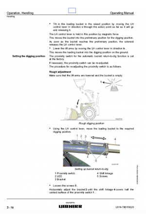 Liebherr Liebherr L514 Stereo Wheel Loader Tier 2 Stage II Operator's and Maintenance Manual