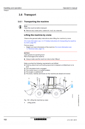 Liebherr Liebherr L514 Wheel Loader Tier 4i Stage III-B Operator's and Maintenance Manual 