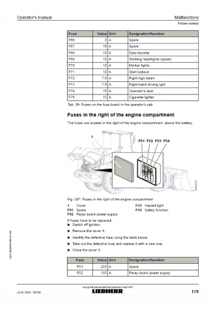 Liebherr Liebherr L514-1655 Wheel Loader Tier 4f Stage IV Operator's and Maintenance Manual