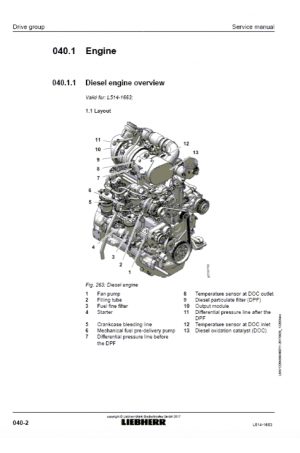 Liebherr Liebherr L514-1663 Wheel Loader Tier 4f Stage IV Operator's and Maintenance Manual