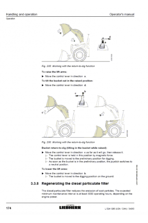 Liebherr Liebherr L524 Wheel Loader Tier 4i Stage III-B Operator's and Maintenance Manual 