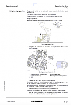 Liebherr Liebherr L534 Wheel Loader Tier 2 Stage II Operator's and Maintenance Manual