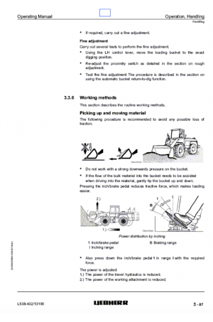 Liebherr Liebherr L538 Wheel Loader Tier 2 Stage II Operator's and Maintenance Manual