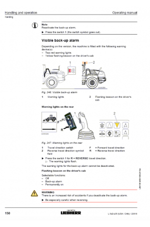 Liebherr Liebherr L542 Wheel Loader Tier 3 Stage III-A Operating Manual