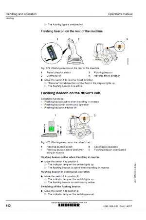 Liebherr Liebherr L542 Wheel Loader Tier 4i Stage III-B Operator's and Maintenance Manual 