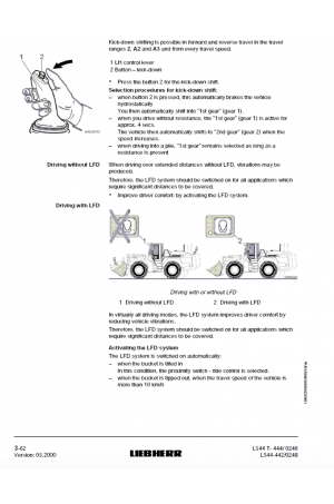 Liebherr Liebherr L544 Stereo Wheel Loader Tier 1 Stage I Operator's and Maintenance Manual