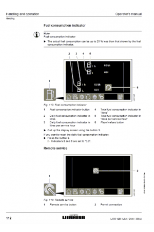 Liebherr Liebherr L556 Wheel Loader Tier 4i Stage III-B Operator's and Maintenance Manual 
