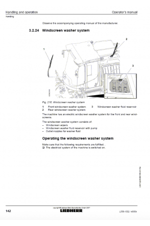 Liebherr Liebherr L556-1332 Wheel Loader Tier 4f Stage IV Operator's and Maintenance Manual