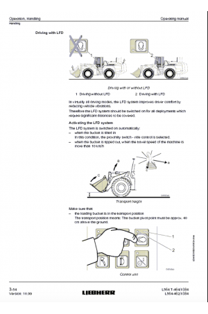 Liebherr Liebherr L564 Stereo Wheel Loader Tier 1 Stage I Operator's and Maintenance Manual